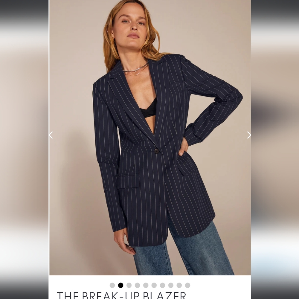 Favorite Daughter Navy Pinstripe Blazer